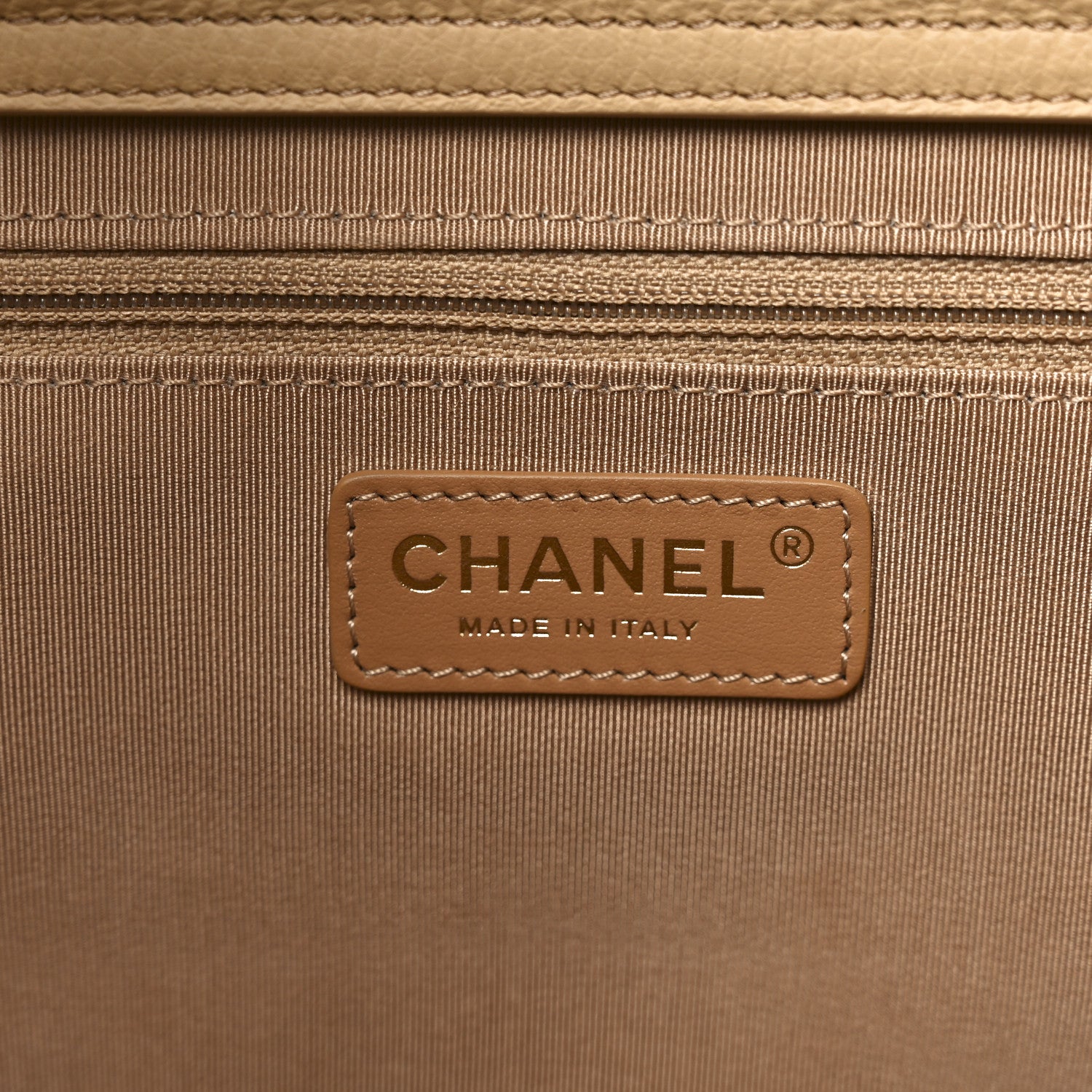 Chanel Bullskin Stitched Medium Shopping Bag Beige 6 of 10