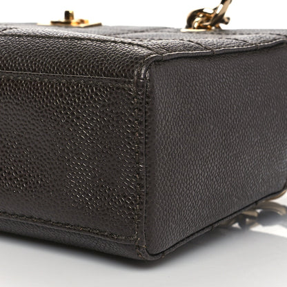 Chanel Caviar Chocolate Bar Quilted Shoulder Bag Dark Brown 8 of 8