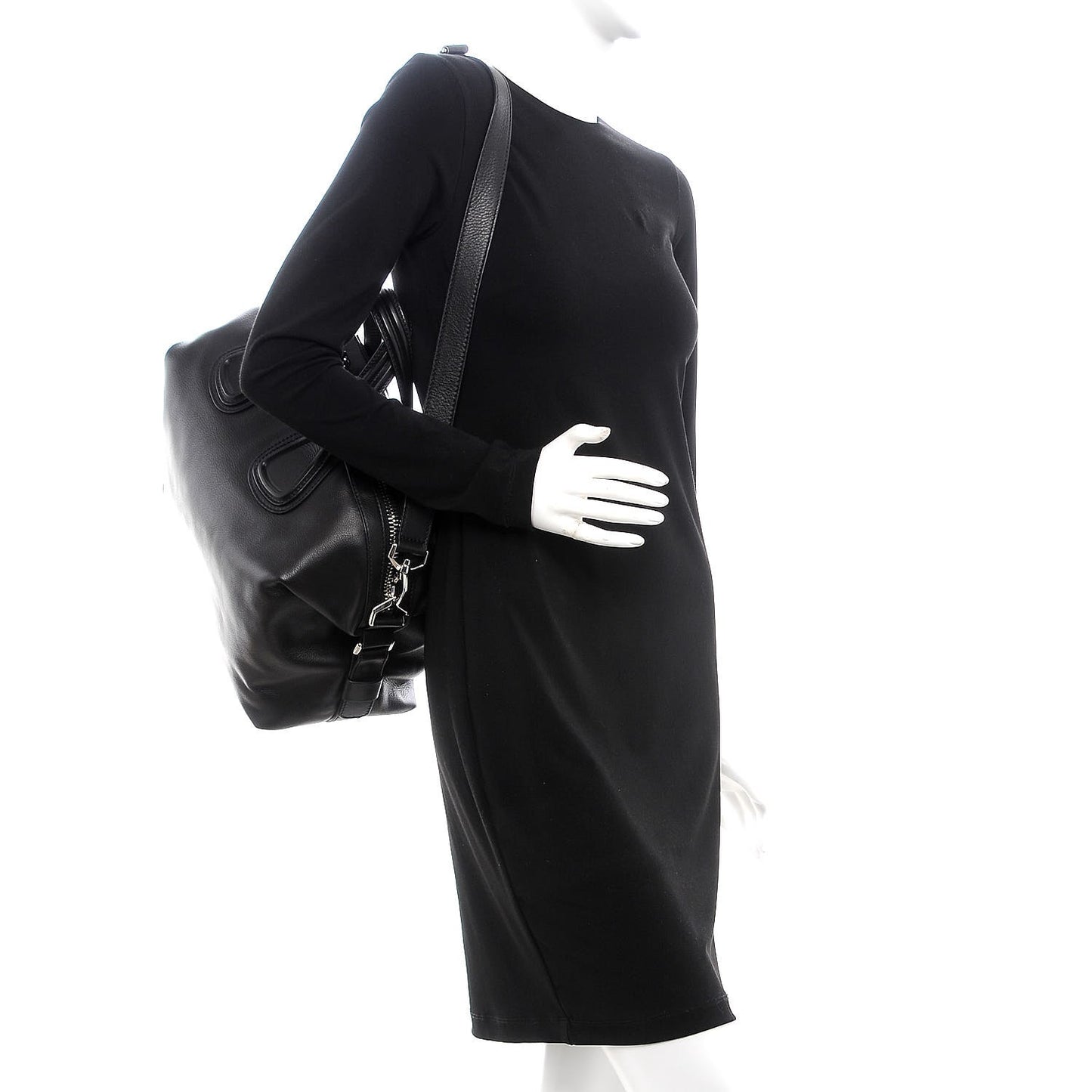 Waxy Grained Calfskin Medium Nightingale Black