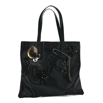 Marc Jacobs Calfskin Large Wingman Badges Shopping Tote Black 1 of 12