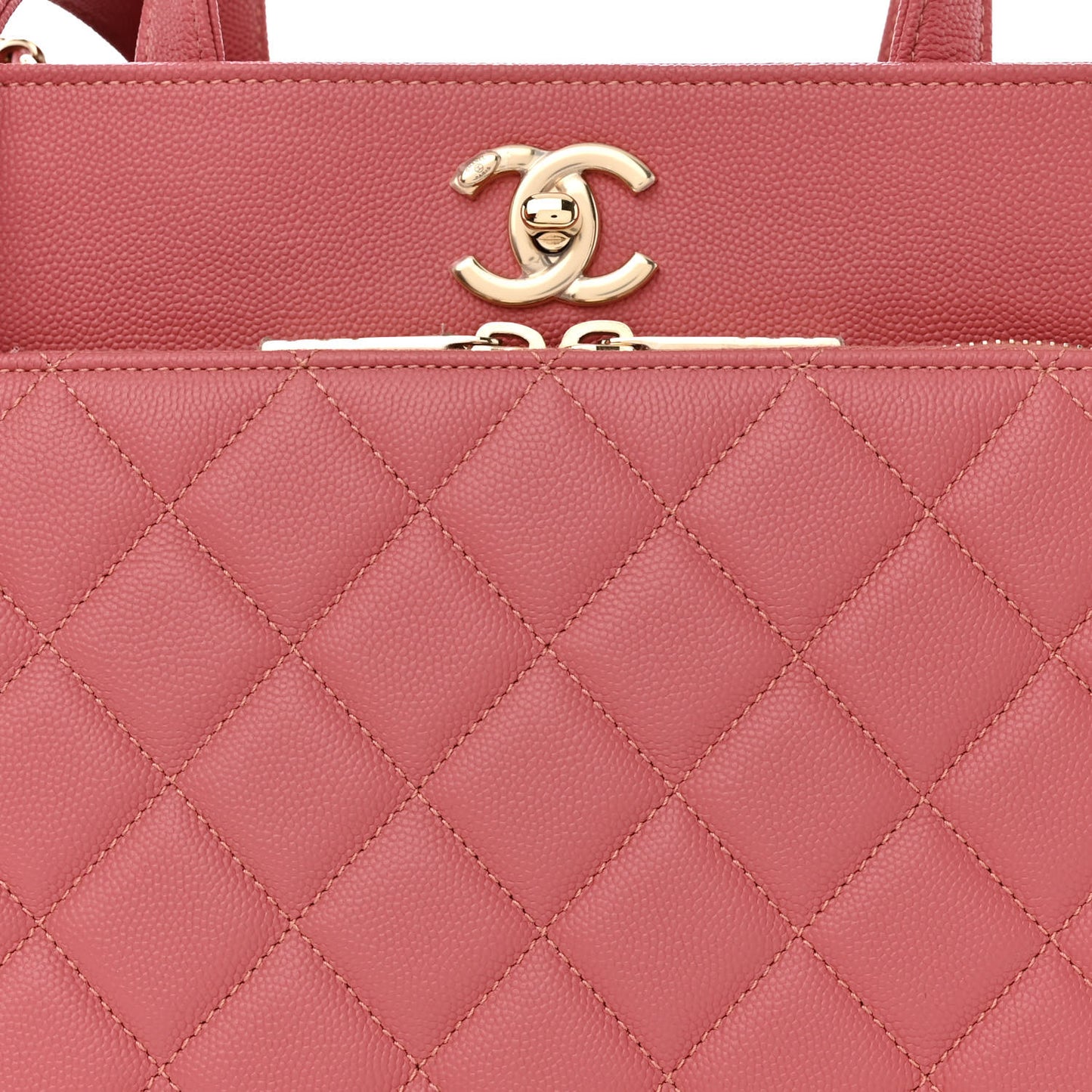 Caviar Quilted Small Business Affinity Shopping Bag Pink