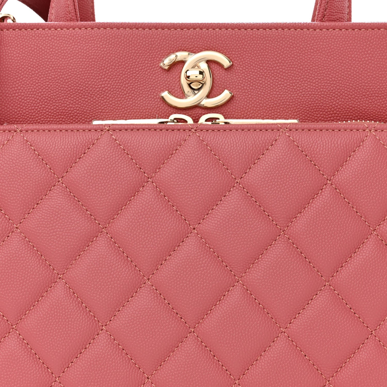Chanel Caviar Quilted Small Business Affinity Shopping Bag Pink 9 of 12