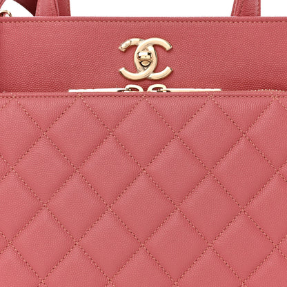 Chanel Caviar Quilted Small Business Affinity Shopping Bag Pink 9 of 12