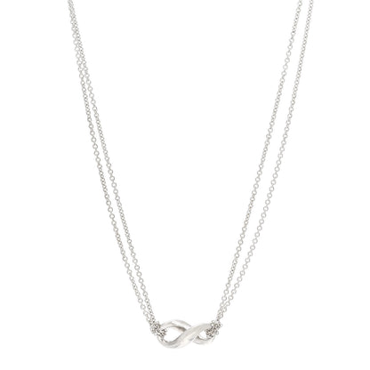 Tiffany Sterling Silver Figure 8 Pendant Necklace 1 of 3