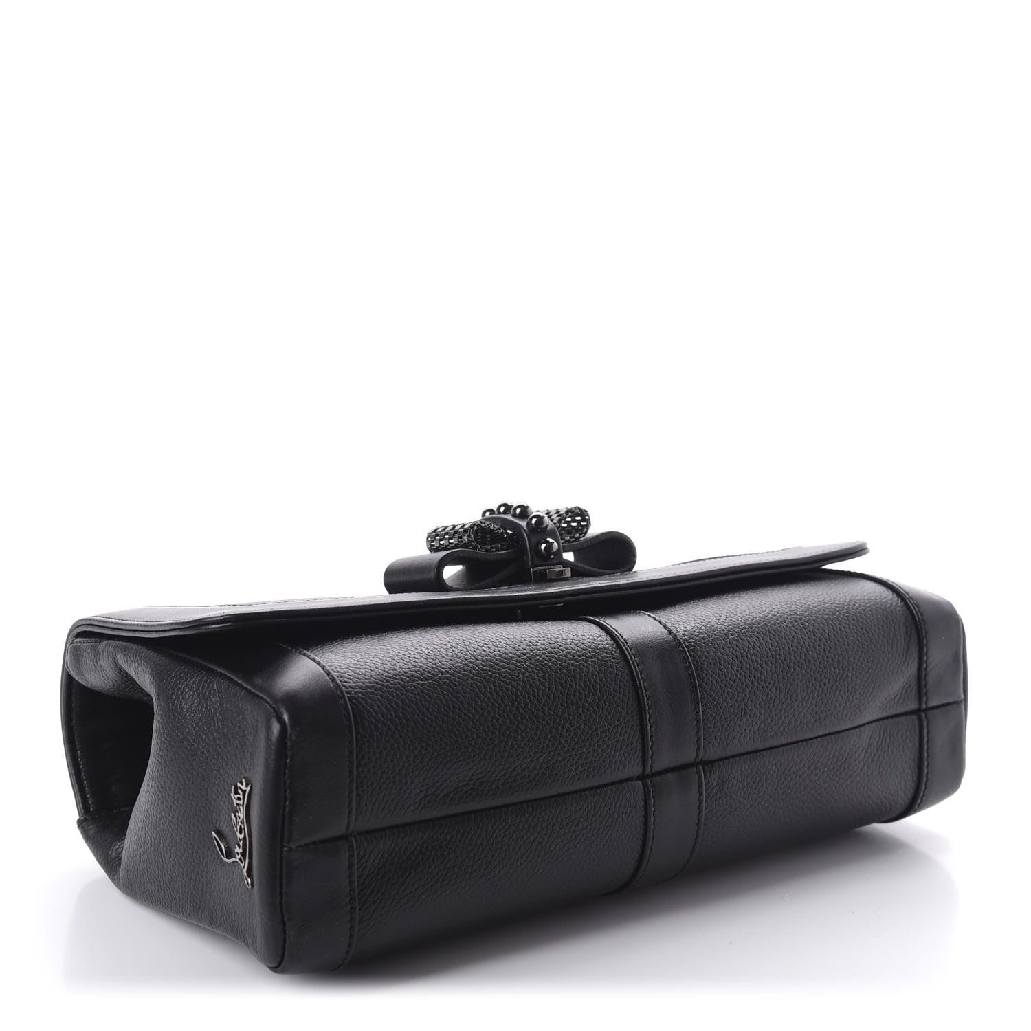 Christian Louboutin Calfskin Small Sweet Charity Shoulder Bag Black 4 of 10