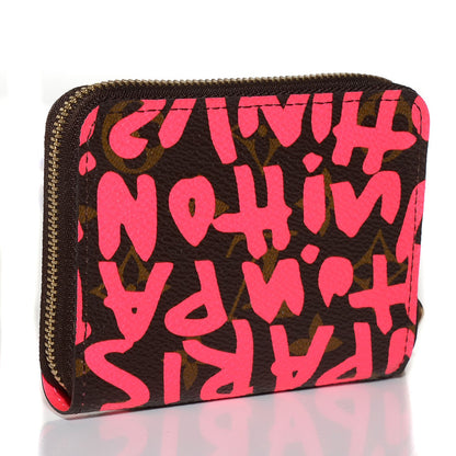 Louis Vuitton Monogram Graffiti Zippy Coin Purse Fuchsia 3 of 7