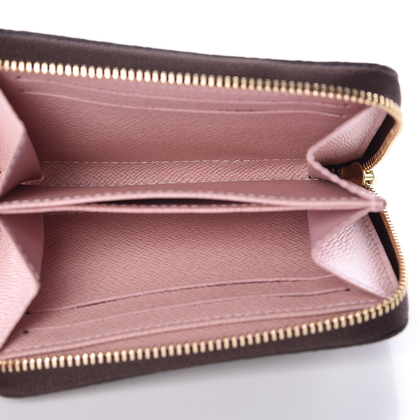 Damier Ebene Zippy Coin Purse Rose Ballerine