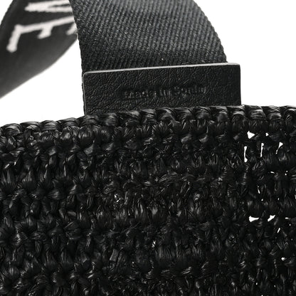 Loewe Raffia Paulas Ibiza Fold Shopper Tote Black 7 of 10