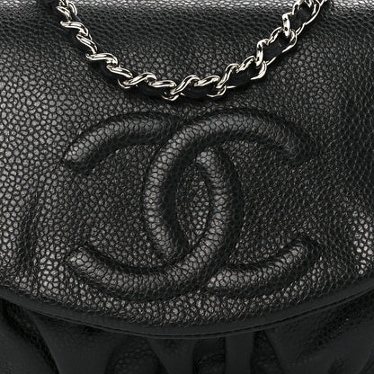 Chanel Caviar Half Moon Wallet On Chain WOC Black 9 of 12