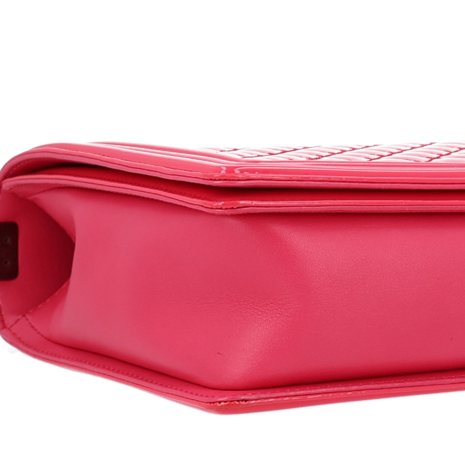 Chanel Patent Quilted Large Boy Flap Pink 9 of 10