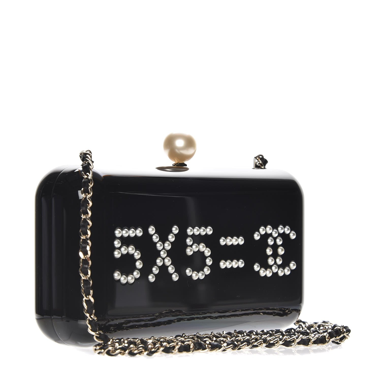 Chanel Plexiglass Votez Coco Evening In The Street Clutch Black 3 of 9