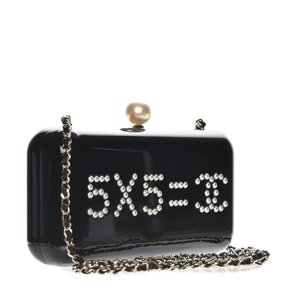 Chanel Plexiglass Votez Coco Evening In The Street Clutch Black 3 of 9