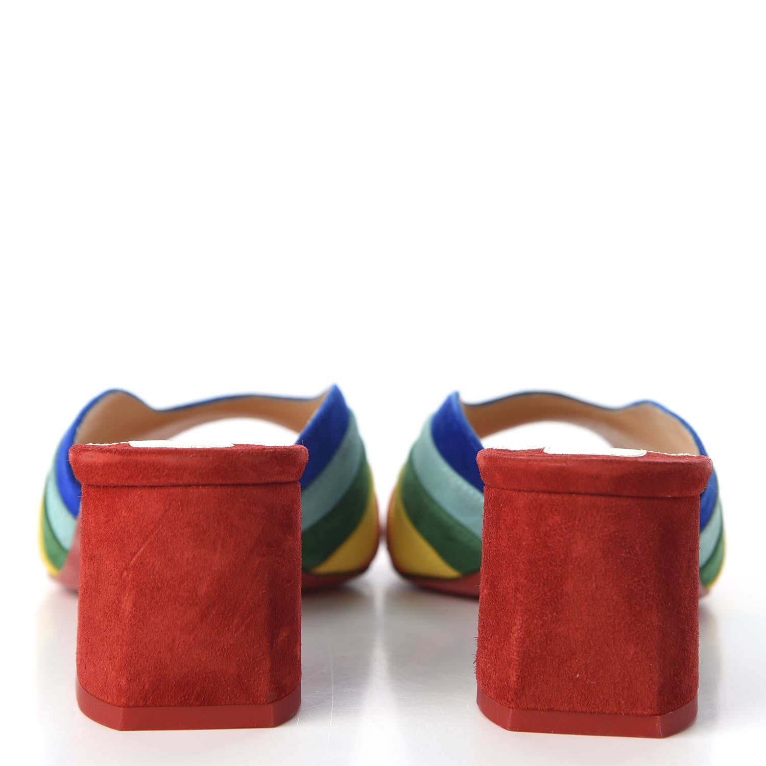 Christian Louboutin Veau Velours Rainbow Degradouce 55 Slide Sandals 36.5 Multicolor 6 of 8