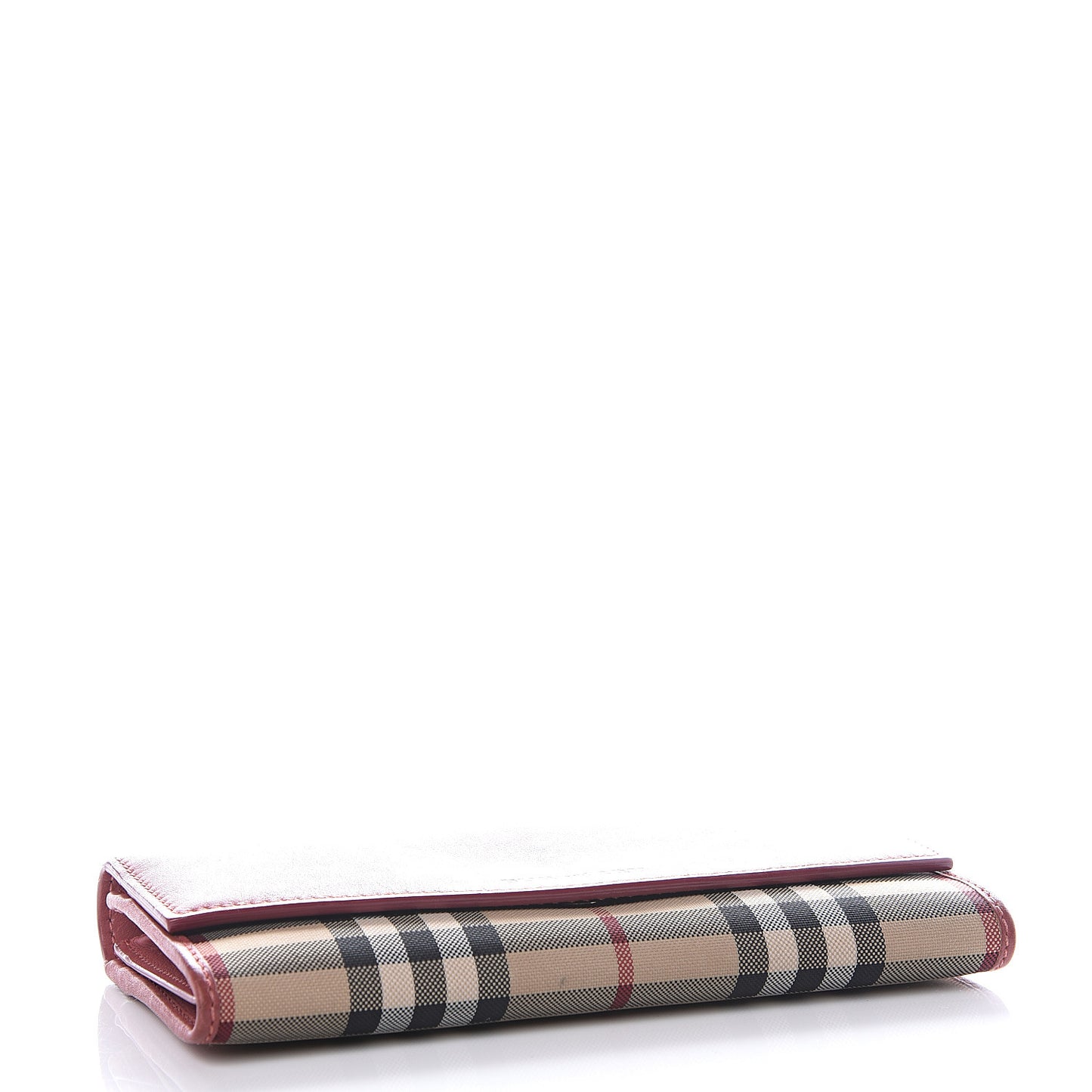 Calfskin Horseferry Check Porter Continental Wallet Copper Pink