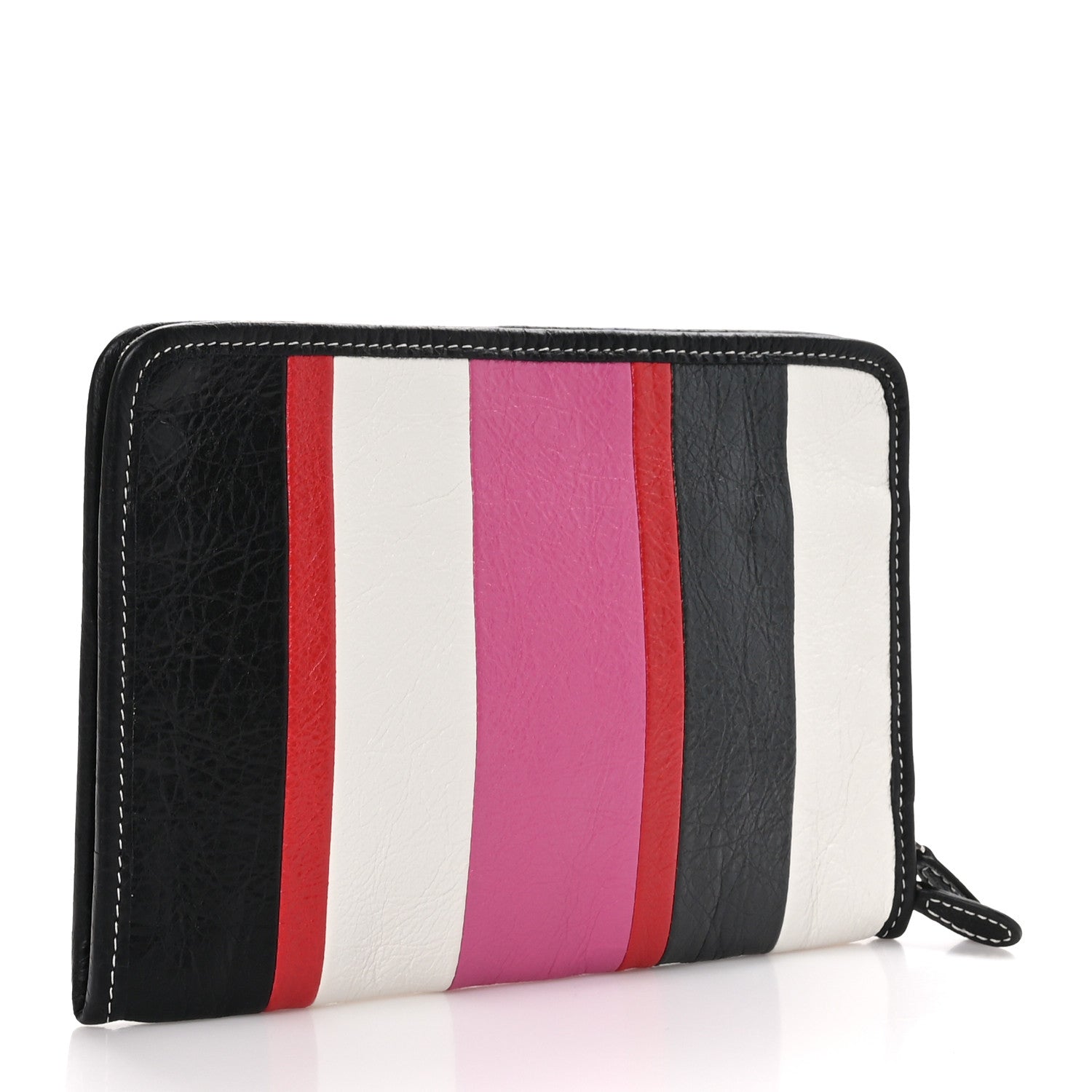 Balenciaga Agneau Arena Multicolore Bazar Pouch Rose Gris White Black Rouge 3 of 7