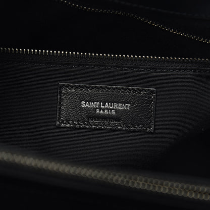 Saint Laurent Calfskin Y Quilted Monogram Large Loulou Shopper Black 7 of 11