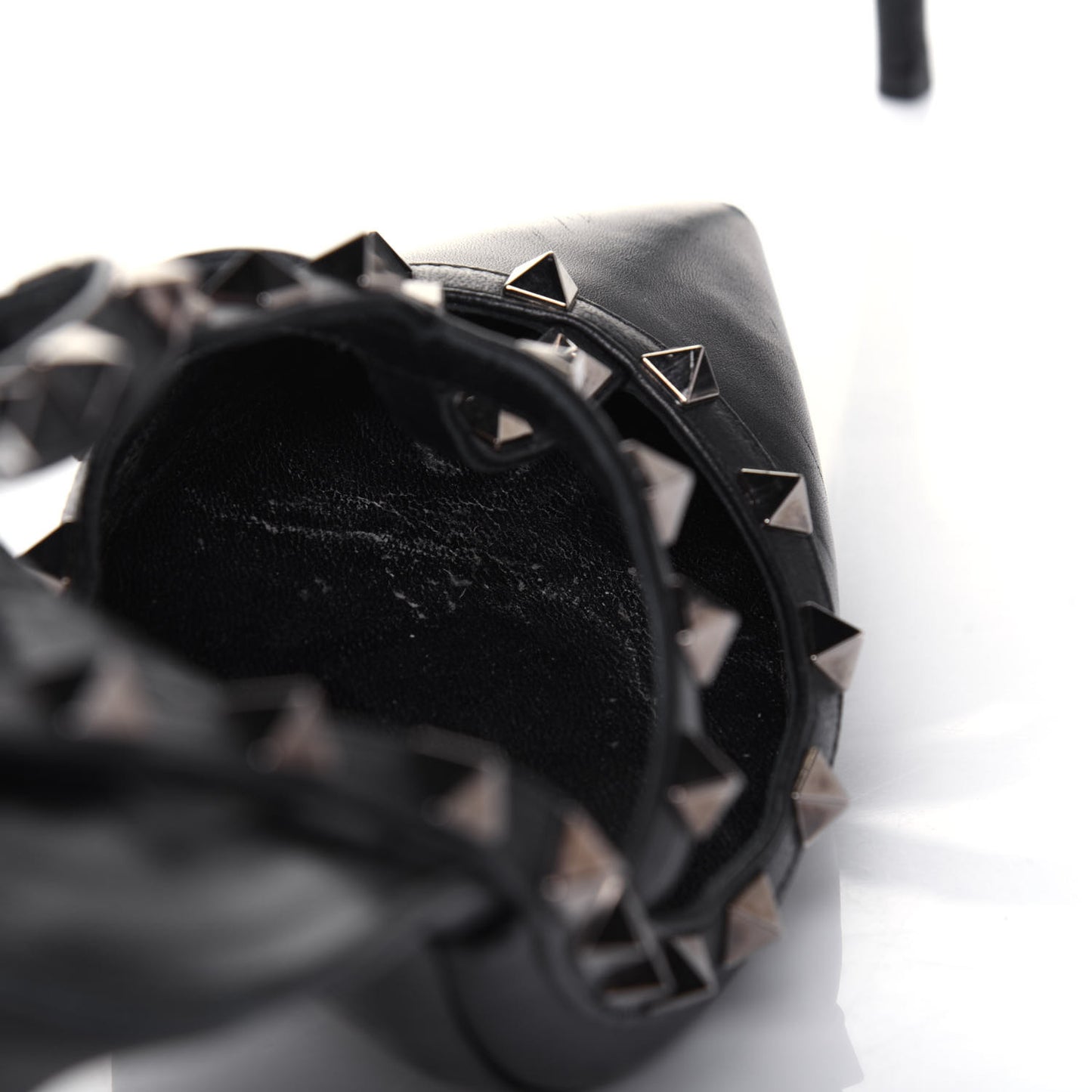 Nappa Rockstud Ankle Strap Pumps 40 Black