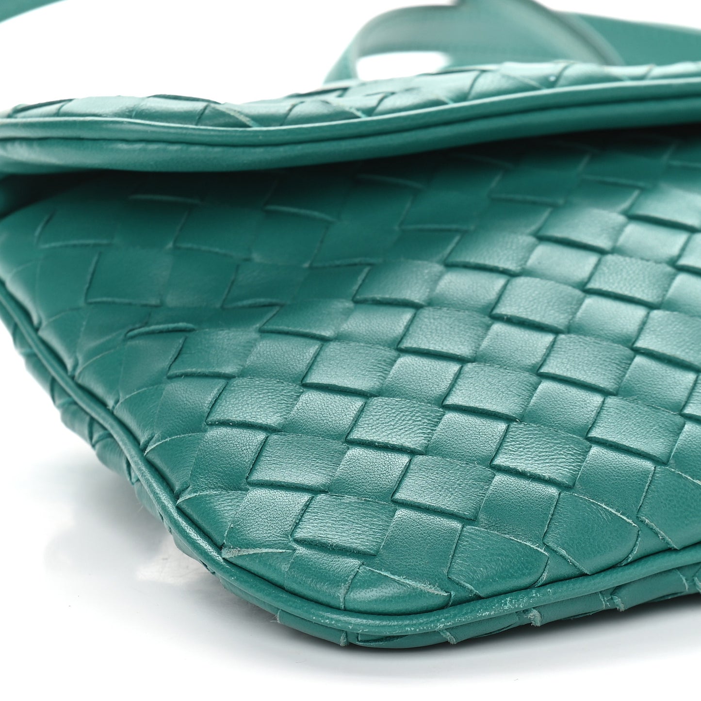 Nappa Intrecciato Mini Turn-Lock Crossbody Lagoon