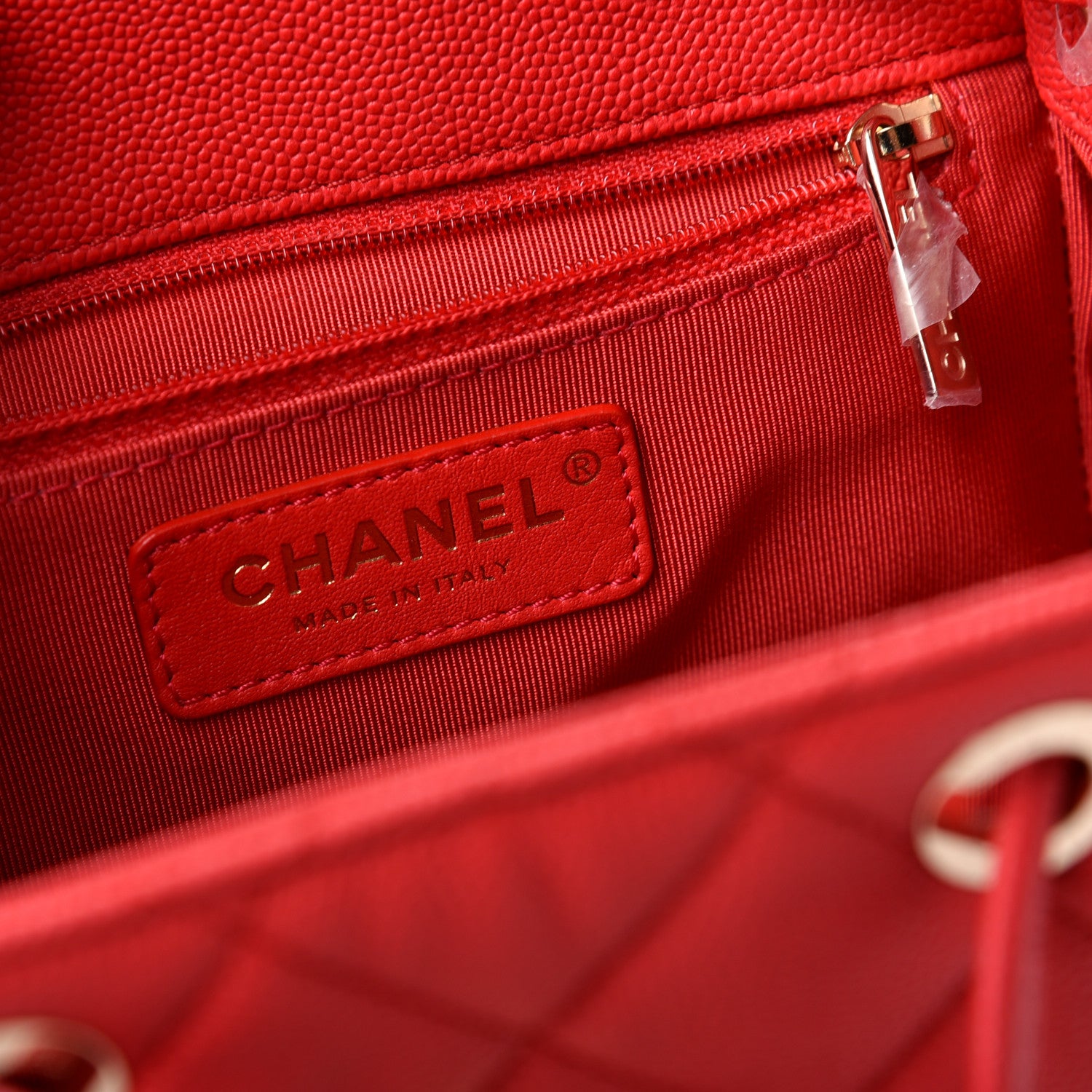 Chanel Caviar Quilted Backpack Red 7 of 8