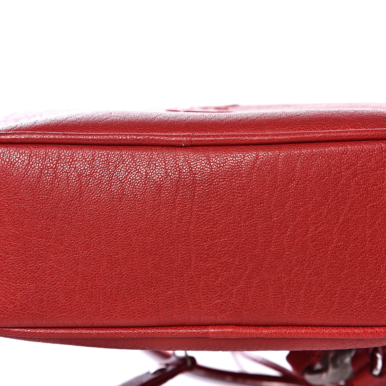 Saint Laurent Lambskin Monogram Lou Belt Bag Red 8 of 9