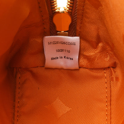 MCM Visetos Heritage Large Cosmetic Pouch Cognac 9 of 12