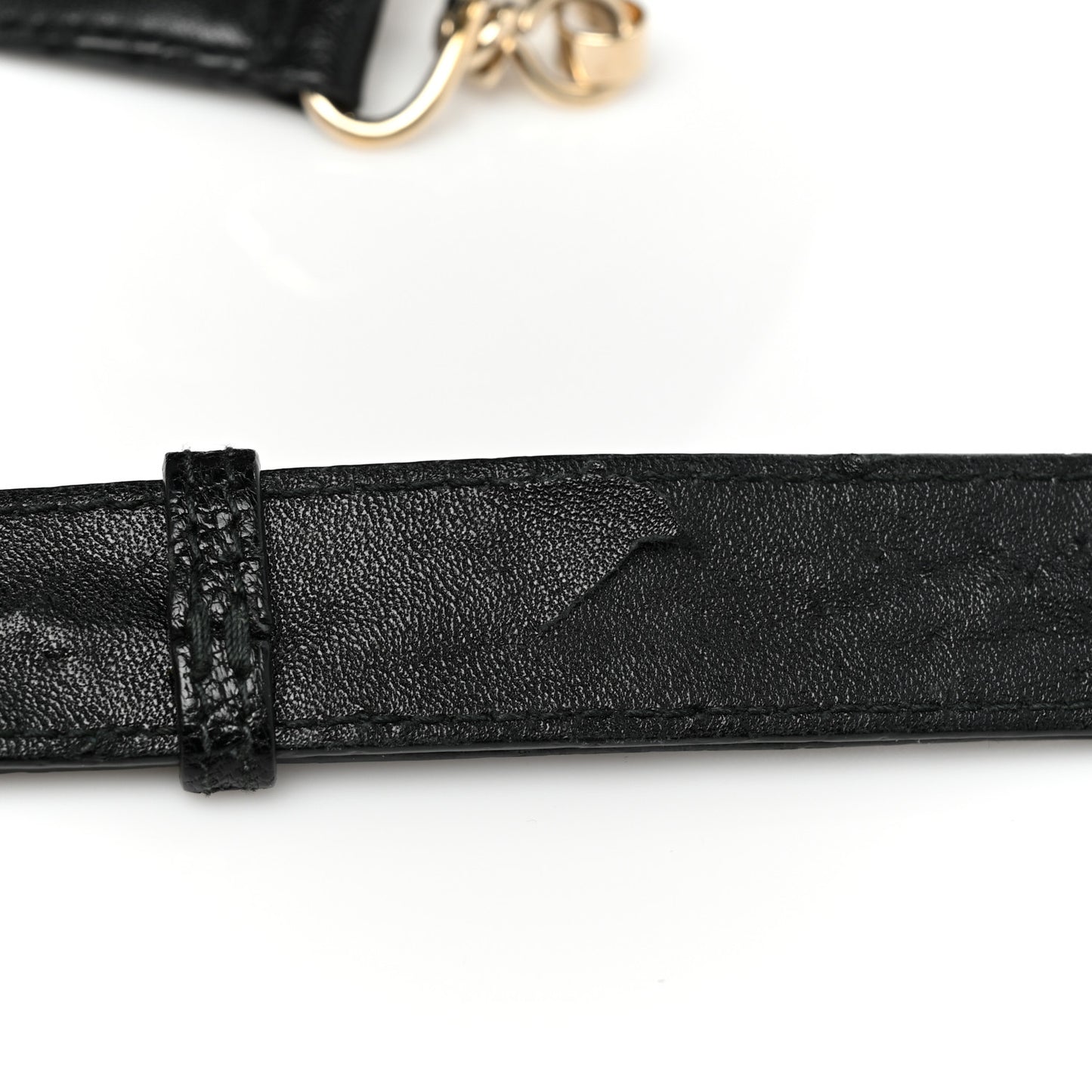 Chevre Gold Metallic Edge Hardware Velo Black
