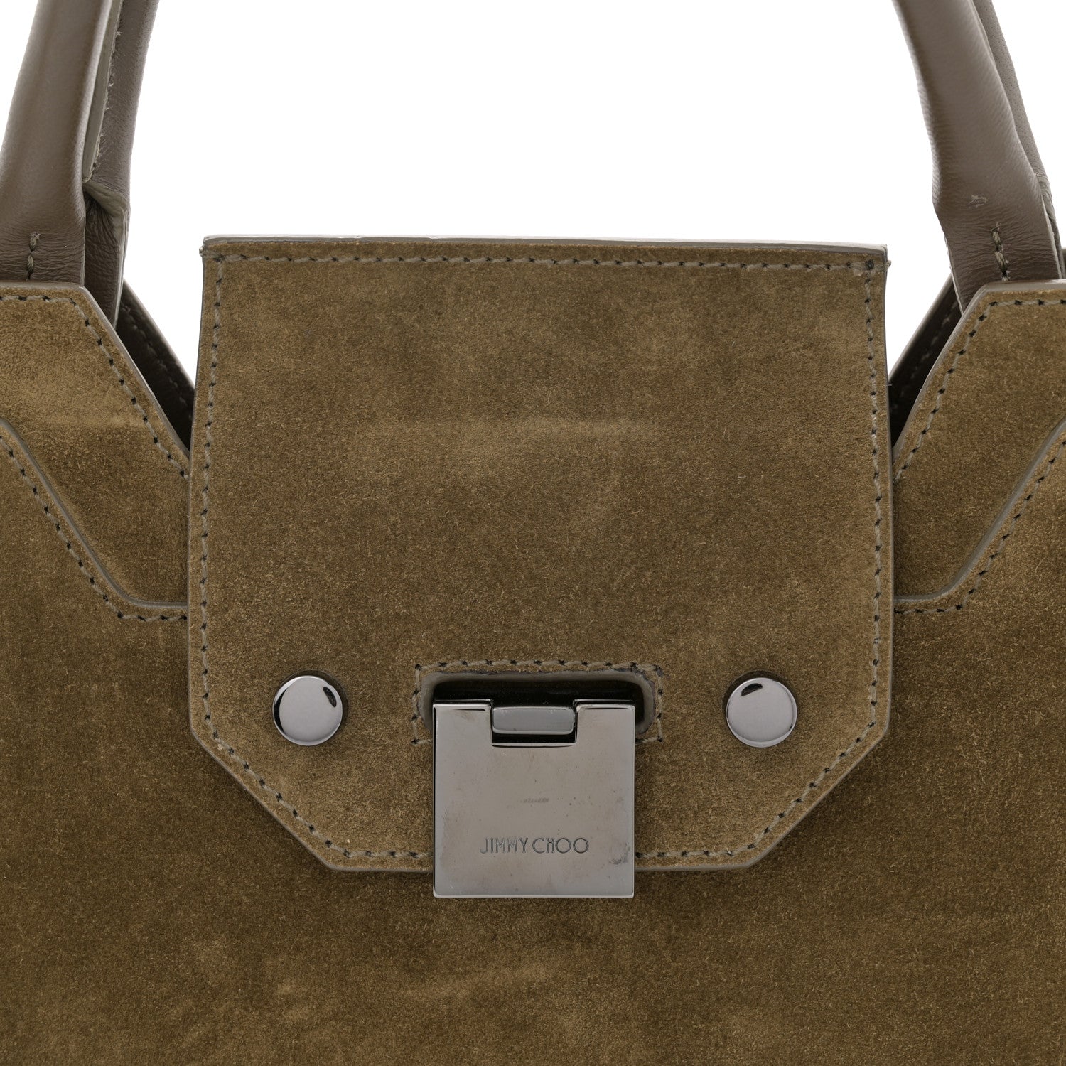 Jimmy Choo Suede Rebel Tote Brown 7 of 11