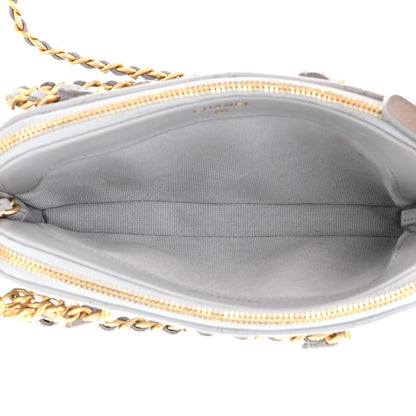 Chanel Caviar Quilted Phone Holder Grey 5 of 14