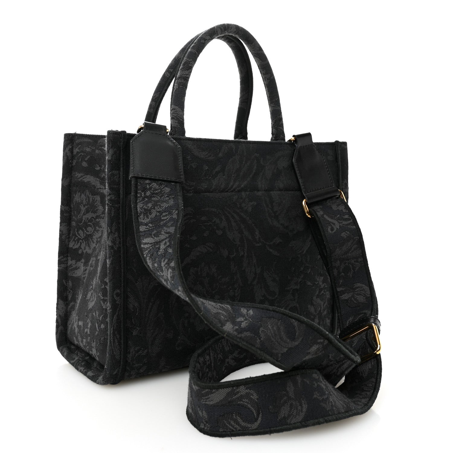 Versace Jacquard Barocco Small Athena Tote Black 1791461