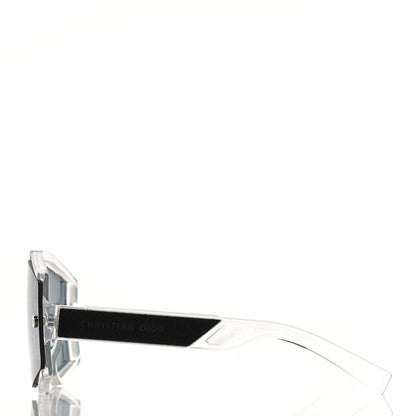 Christian Dior Acetate Oblique Diorxtrem MU Mask Sunglasses Crystal Smoke Mirror 4 of 8