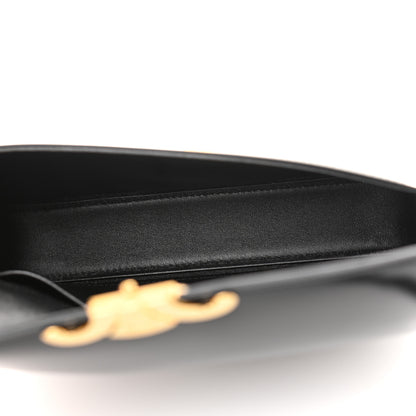 Celine Shiny Calfskin Triomphe Shoulder Bag Black 5 of 10