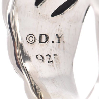 David Yurman Sterling Silver Diamond Topaz Sculpted Cable Ring 51 5.75 5 of 5