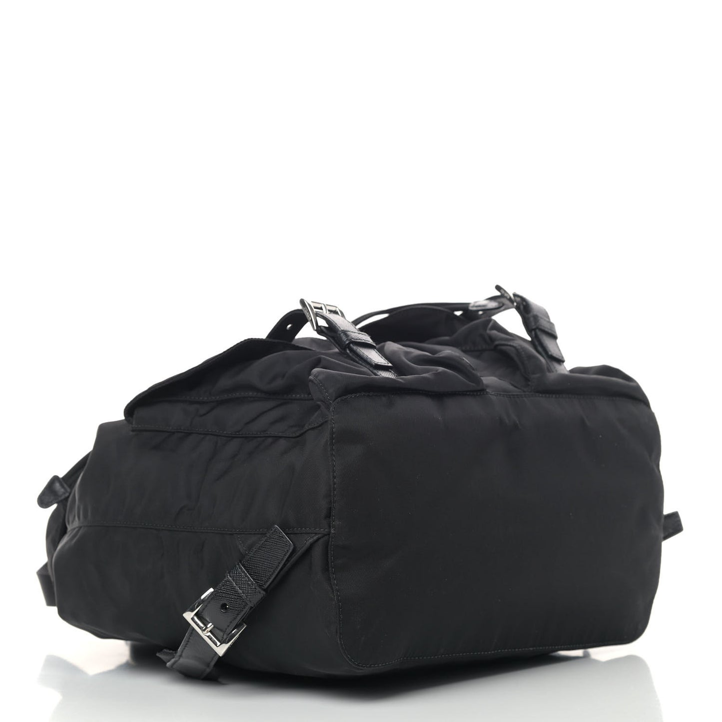 Tessuto Nylon Saffiano Medium Backpack Black