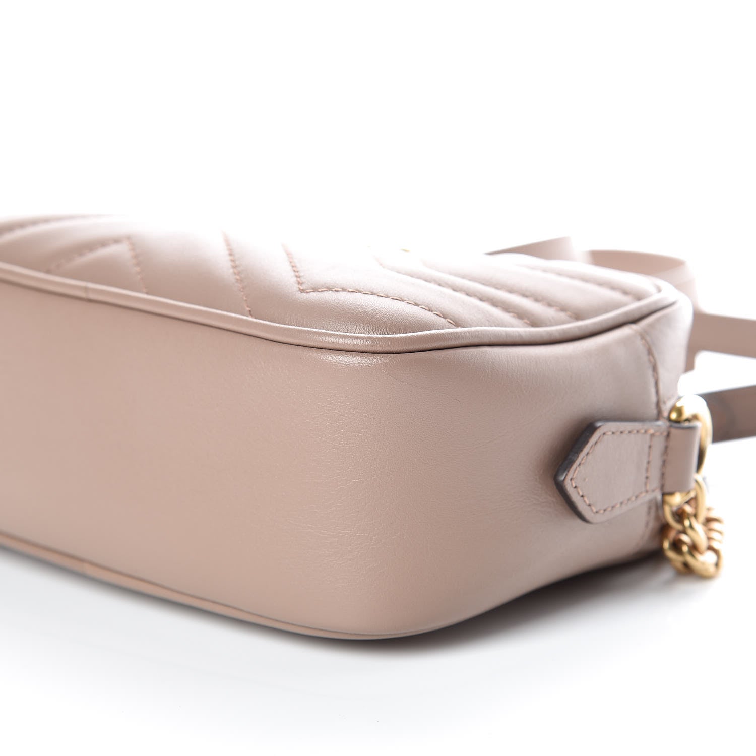 Gucci Calfskin Matelasse Mini GG Marmont Chain Shoulder Bag Porcelain Rose 6 of 9
