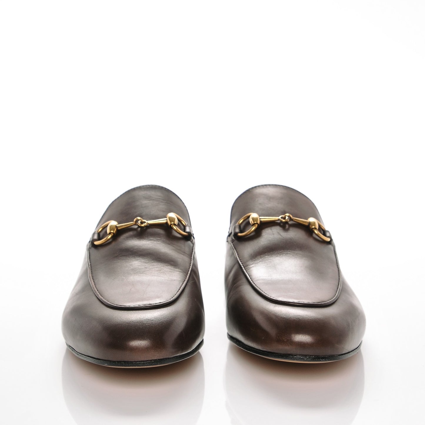 Calfskin Womens Princetown Slippers 38.5 Brown