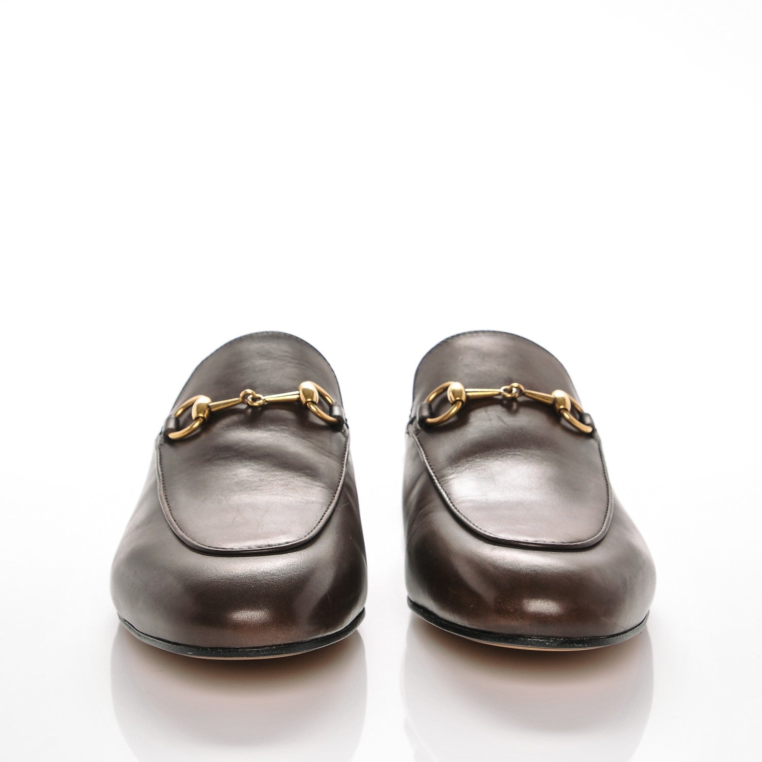 Gucci Calfskin Womens Princetown Slippers 38.5 Brown 3 of 7