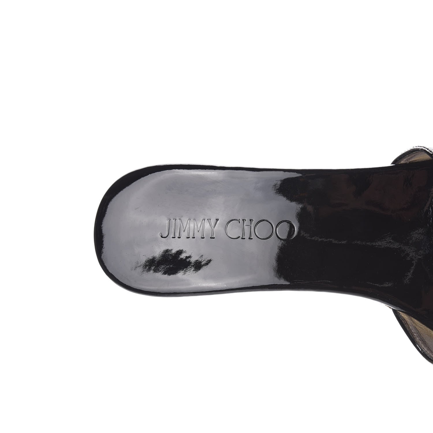 Jimmy Choo Patent Calfskin Perfume Cork Wedge Sandals 38 Black 7 of 11