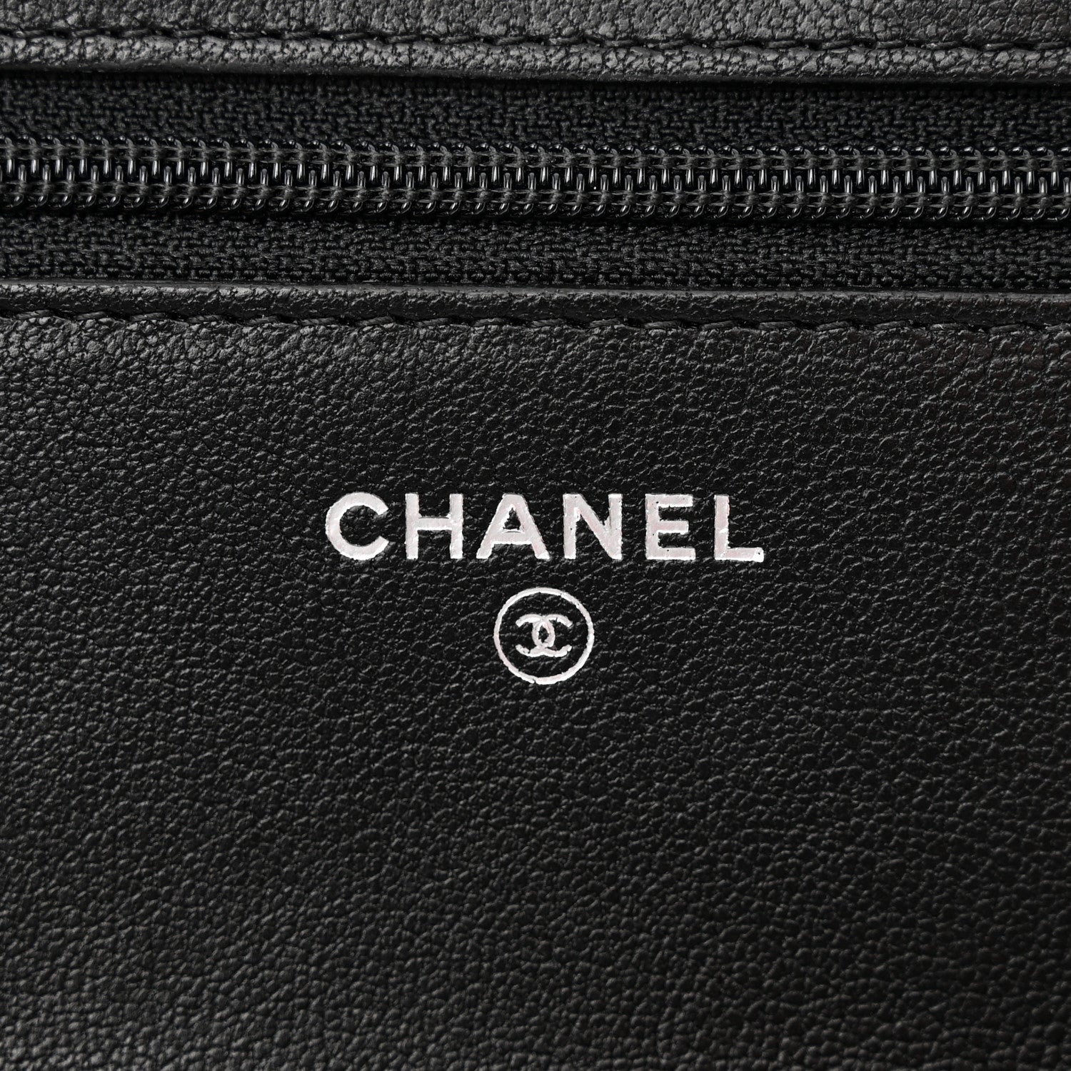 Chanel Sheepskin Chevron Reissue Wallet On Chain WOC So Black 6 of 13