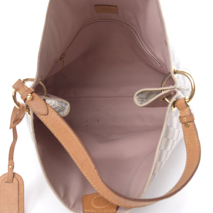 Louis Vuitton Damier Azur Graceful MM Rose Ballerine 5 of 20
