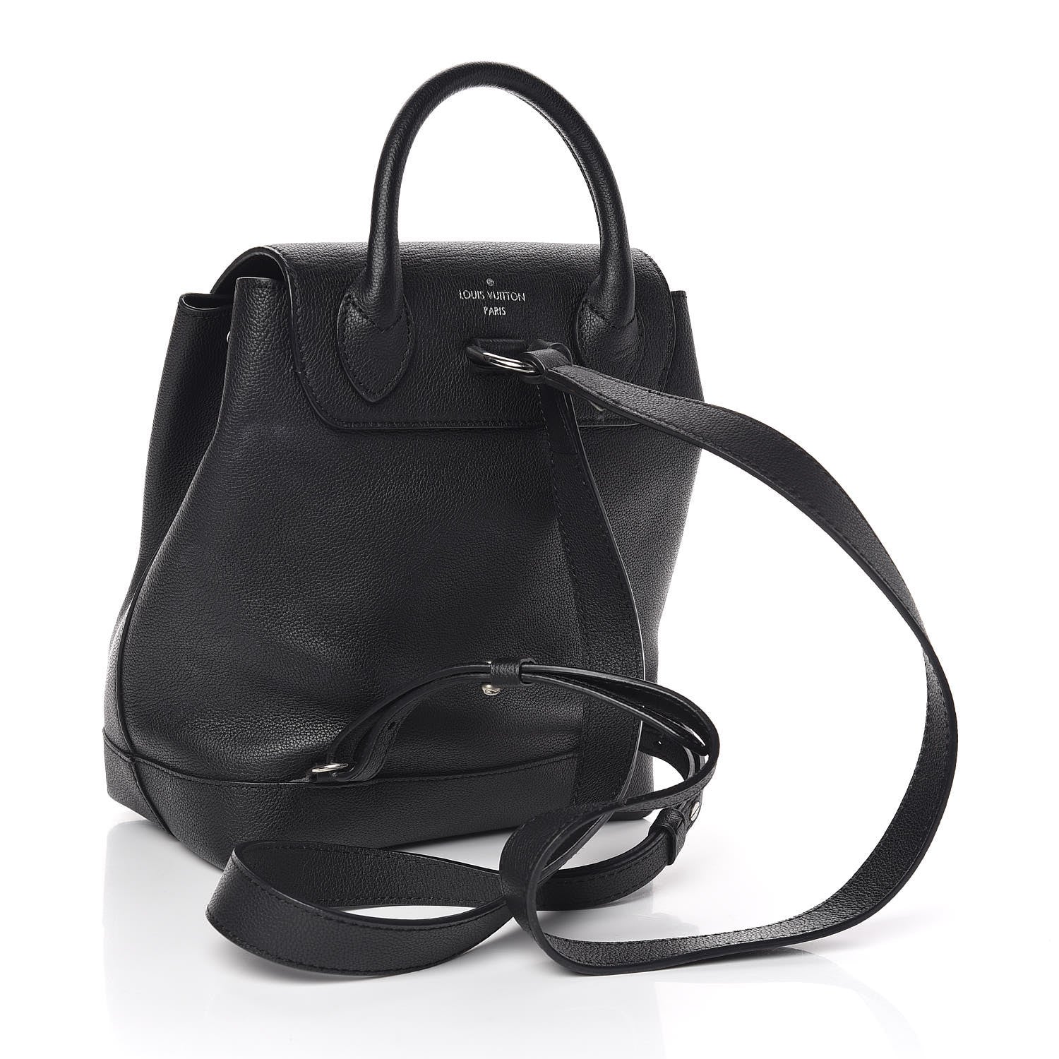 Louis Vuitton Calfskin Lockme Backpack Black 3 of 10