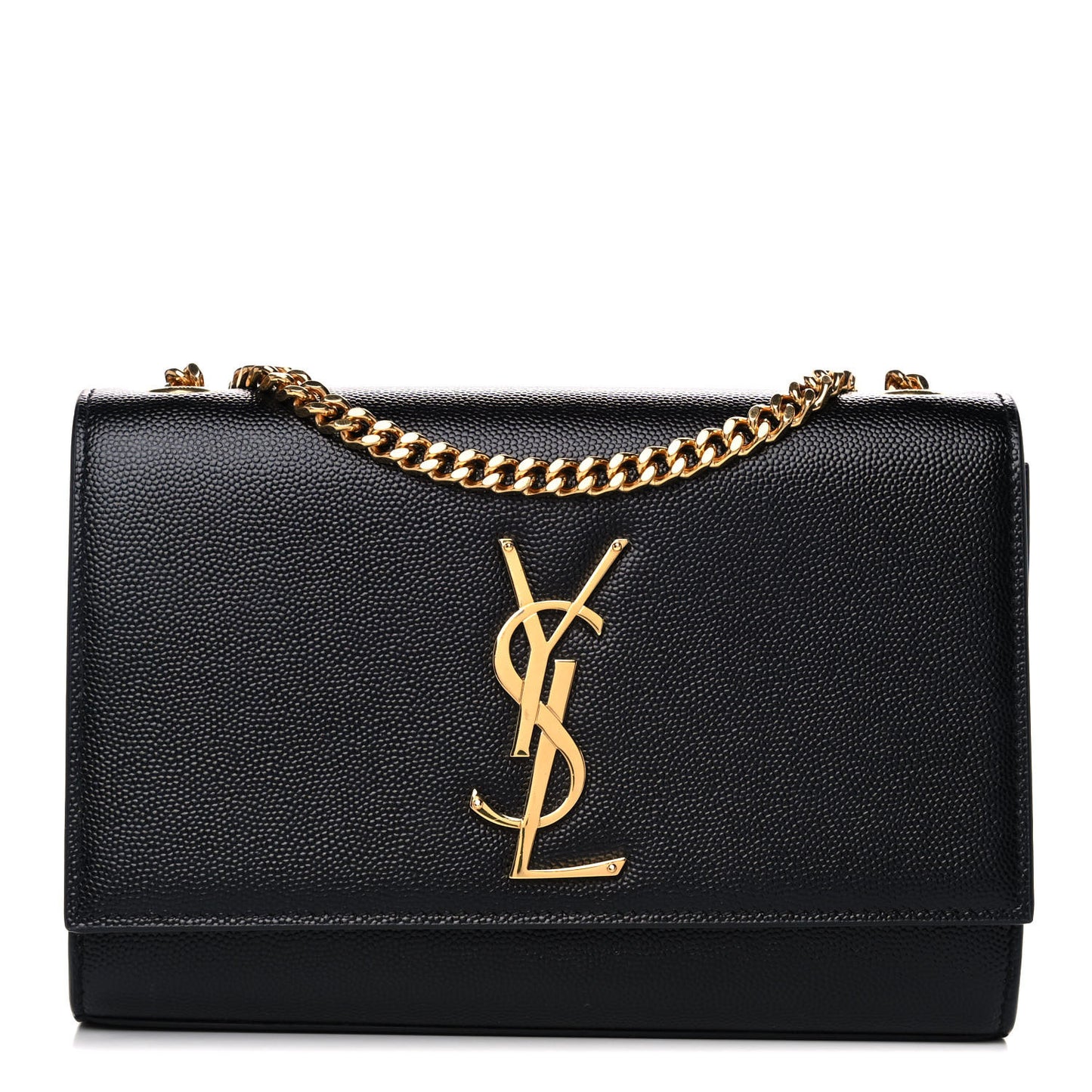 Grain De Poudre Medium Classic Monogram Kate Satchel Black