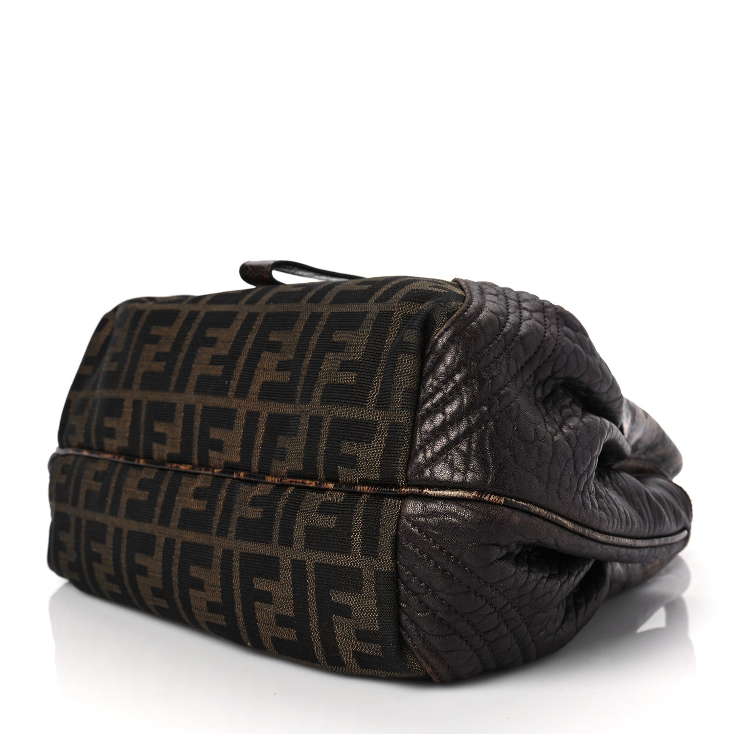 Fendi Zucca Nappa Nuvolata Vitello Tortuga Small Spy Tobacco Moro 7 of 7