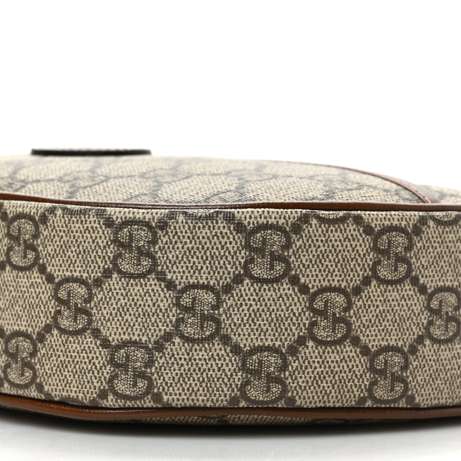 Gucci GG Supreme Monogram Azalea Calfskin Mini Retro Interlocking G Half Moon Bag Beige Ebony Brown Sugar 7 of 7