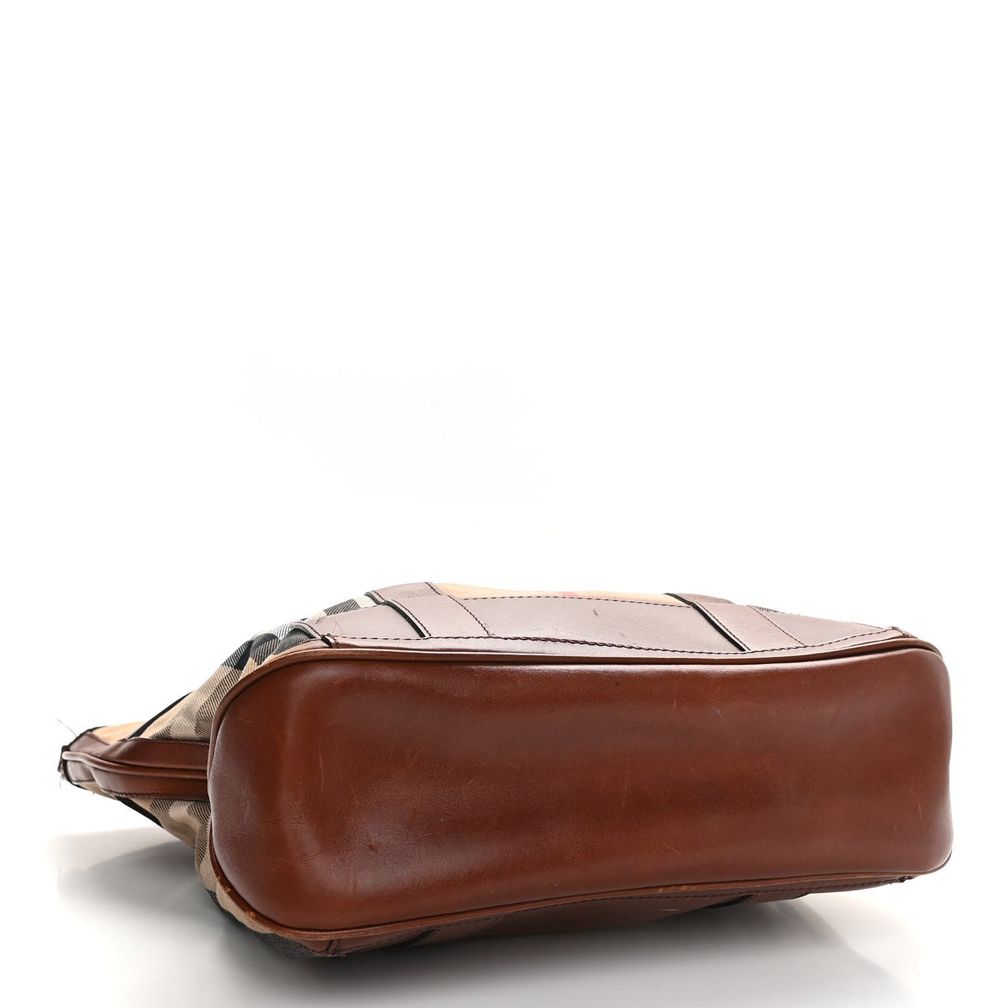 House Check Tote Dark Tan