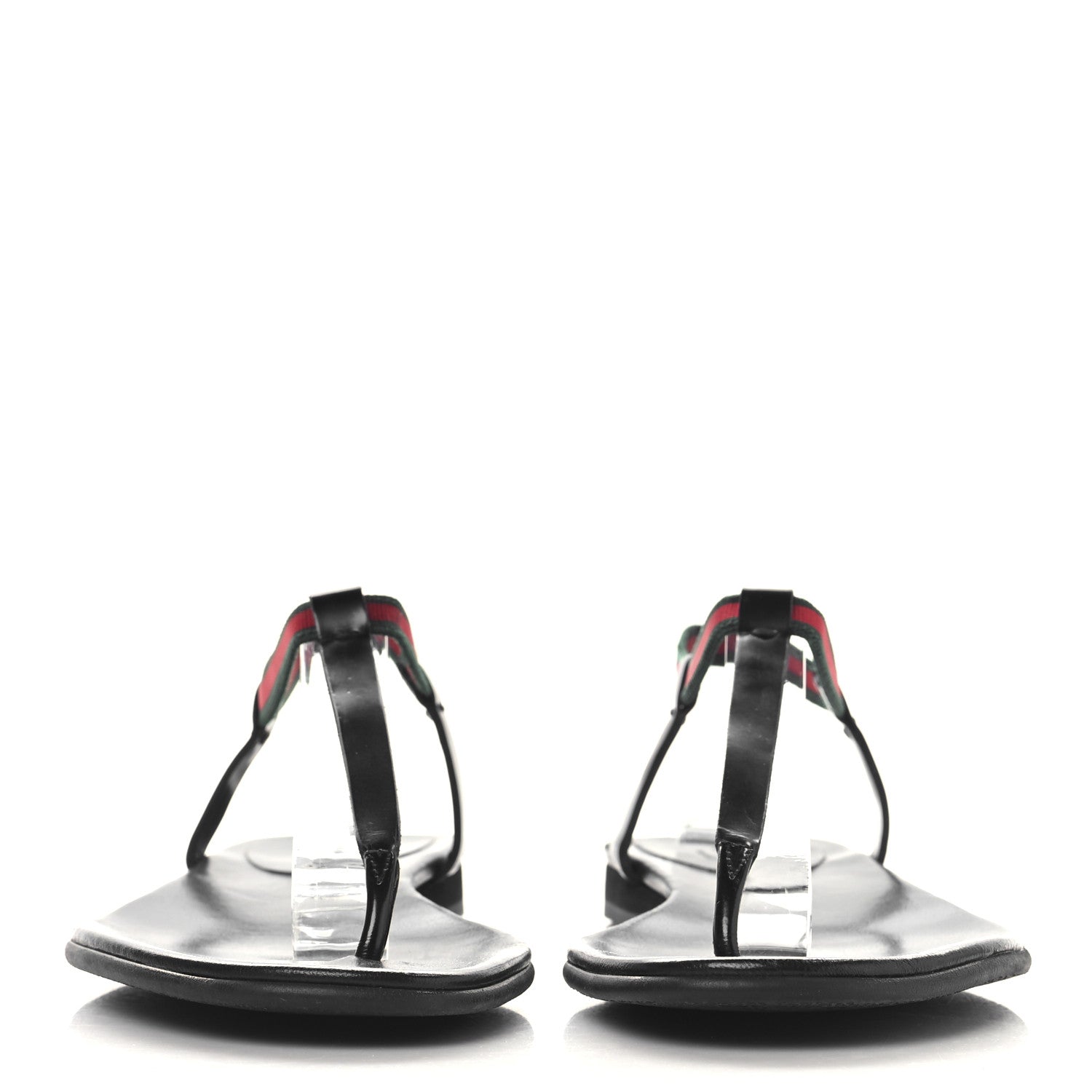 Gucci Nappa Web Wimbledon Thong Sandals 37 Black 3 of 8
