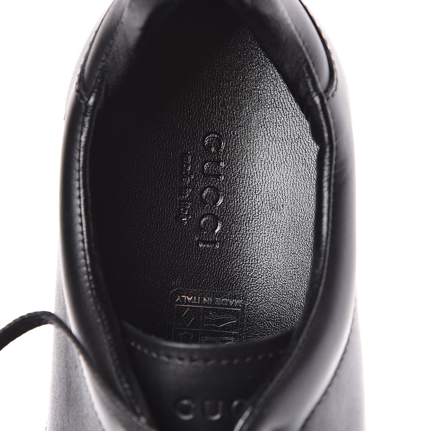 Gucci Calfskin Womens Interlocking G Sneakers 40 Black 6 of 8