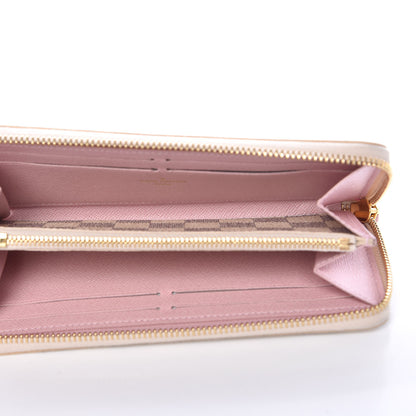 Louis Vuitton Damier Azur Clemence Wallet Rose Ballerine 5 of 7