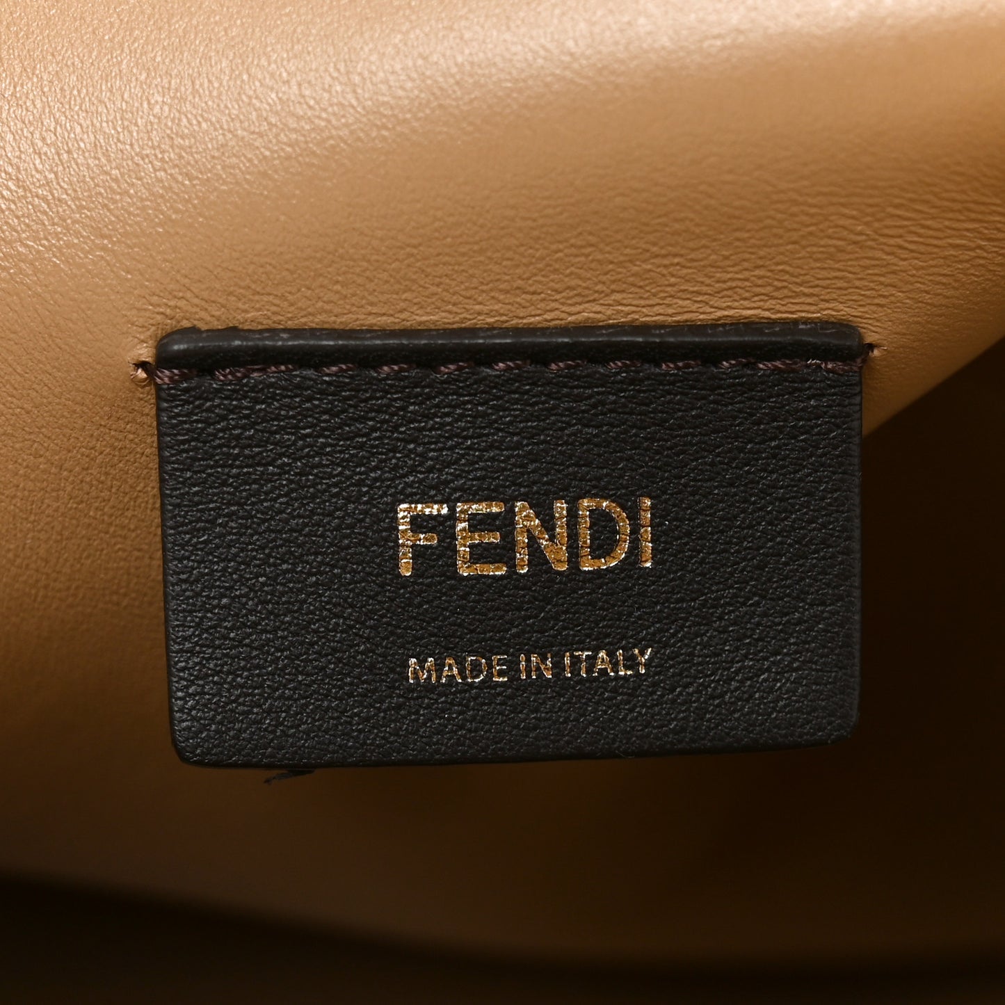Flannel Karligraphy Embroidered Medium Fendi First Camel