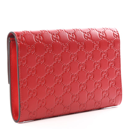 Gucci Guccissima Padlock Clutch Hibiscus Red 3 of 12