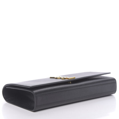 Saint Laurent Grain De Poudre Monogram Cassandre Clutch Black 4 of 8